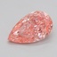 2.06 Ct. Fancy Vivid  Pink Pear Lab Grown Diamond