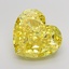 6.23 Ct. Fancy Vivid Yellow Heart Lab Grown Diamond