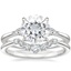 18KW Moissanite Aria Contoured Diamond Bridal Set, smalltop view
