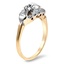 The Bryony Ring, smalltop view on a hand