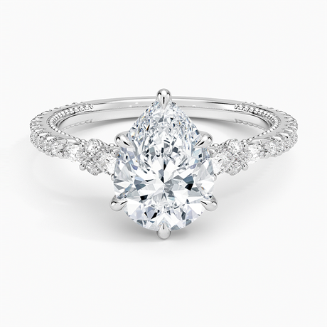 18K White Gold Primrose Diamond Ring