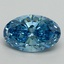 3.16 Ct. Fancy Vivid Blue Oval Lab Grown Diamond