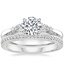 Platinum Simply Tacori Three Stone Diamond Ring (1/3 ct. tw.) with Tacori Dantela Diamond Ring (1/8 ct. tw.)