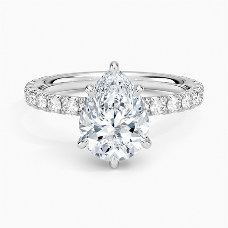 Platinum Perfect Fit French Pavé Diamond Ring