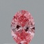 0.31 Ct. Fancy Vivid Pink Oval Lab Grown Diamond