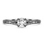 Custom Hand Engraved Black Rhodium Diamond Ring
