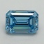 2.06 Ct. Fancy Vivid Blue Emerald Lab Grown Diamond