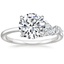 Platinum Côte Asymmetrical Diamond Ring (1/4 ct. tw.), smalltop view