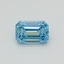 0.41 Ct. Fancy Intense Blue Emerald Lab Grown Diamond