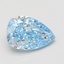 1.31 Ct. Fancy Vivid Blue Pear Lab Grown Diamond