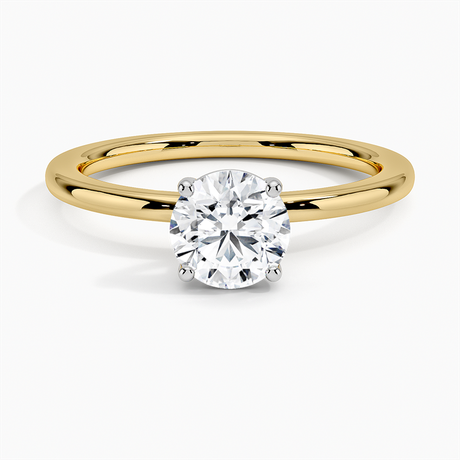 Platinum Mixed Metal Perfect Fit Solitaire Ring