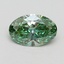 1.01 Ct. Fancy Vivid Green Oval Lab Grown Diamond