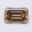 1.26 Ct. Fancy Yellow Brown Emerald Lab Grown Diamond