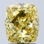 3.00 Ct. Fancy Vivid Yellow Cushion Lab Grown Diamond