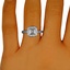 The Riya Ring, smalltop view on a hand