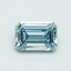 0.91 Ct. Fancy Intense Greenish Blue Emerald Lab Grown Diamond