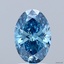 1.61 Ct. Fancy Vivid  Blue Oval Lab Grown Diamond