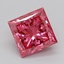 1.08 Ct. Fancy Vivid Pink Princess Lab Grown Diamond