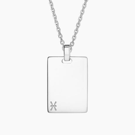Pisces Zodiac Engravable Tag Pendant - Brilliant Earth