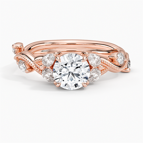 14K Rose Gold Vintage Secret Garden Diamond Ring (3/8 ct. tw.)