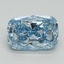 1.51 Ct. Fancy Vivid Blue Cushion Lab Grown Diamond