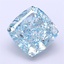 2.27 Ct. Fancy Vivid Green Cushion Lab Grown Diamond