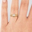 The Amelia Ring, smalltop view on a hand