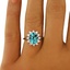 The Blakeley Ring, smalltop view on a hand