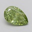 1.55 Ct. Fancy Vivid  Green Pear Lab Grown Diamond