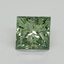 1.1 Ct. Fancy Vivid Pacific Green Princess Lab Grown Diamond