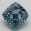 3.95 Ct. Fancy Vivid  Blue Cushion Lab Grown Diamond