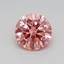 0.42 Ct. Fancy Vivid Pink Round Lab Grown Diamond