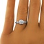 The Varuca  Ring, smalltop view on a hand
