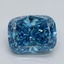 2.19 Ct. Fancy Vivid Blue Cushion Lab Grown Diamond
