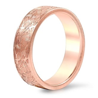 Custom Abstract Pattern Comfort Fit Wedding Band