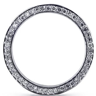 Custom Angled Profile Band with Eternity Side Stones