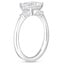 18K White Gold East West Tapered Baguette Diamond Ring, smallside view
