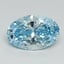 3.03 Ct. Fancy Vivid Blue Oval Lab Grown Diamond