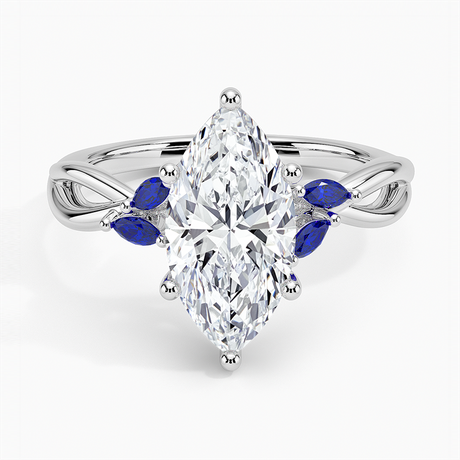 Diamond Ring with Sapphire Accents - Willow