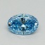 0.52 Ct. Fancy Vivid Blue Oval Lab Grown Diamond