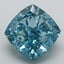 5.62 Ct. Fancy Vivid Blue Cushion Lab Grown Diamond