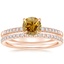 14K Rose Gold Petite Viviana Diamond Ring (1/6 ct. tw.) with Ballad Diamond Ring (1/6 ct. tw.)