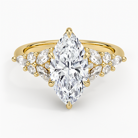 18K Yellow Gold Nadia Taper Diamond Ring