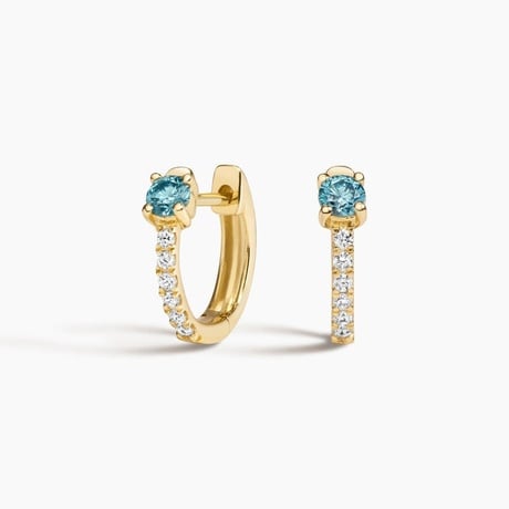 Taylor Malibu Blue Lab Diamond Huggie Earrings (1/3 ct. tw.)