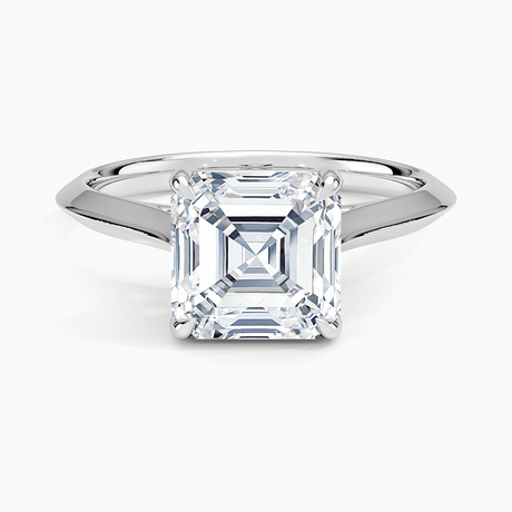18K White Gold Piper Knife Edge Solitaire Ring