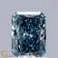 0.72 Ct. Fancy Intense Greenish Blue Radiant Lab Grown Diamond