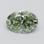 1.1 Ct. Fancy Intense Green Oval Lab Grown Diamond