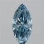 1.55 Ct. Fancy Vivid Blue Marquise Lab Grown Diamond