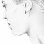 The Hilda Earrings, smalltop view on a hand
