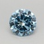 0.46 Ct. Fancy Vivid Blue Round Lab Grown Diamond